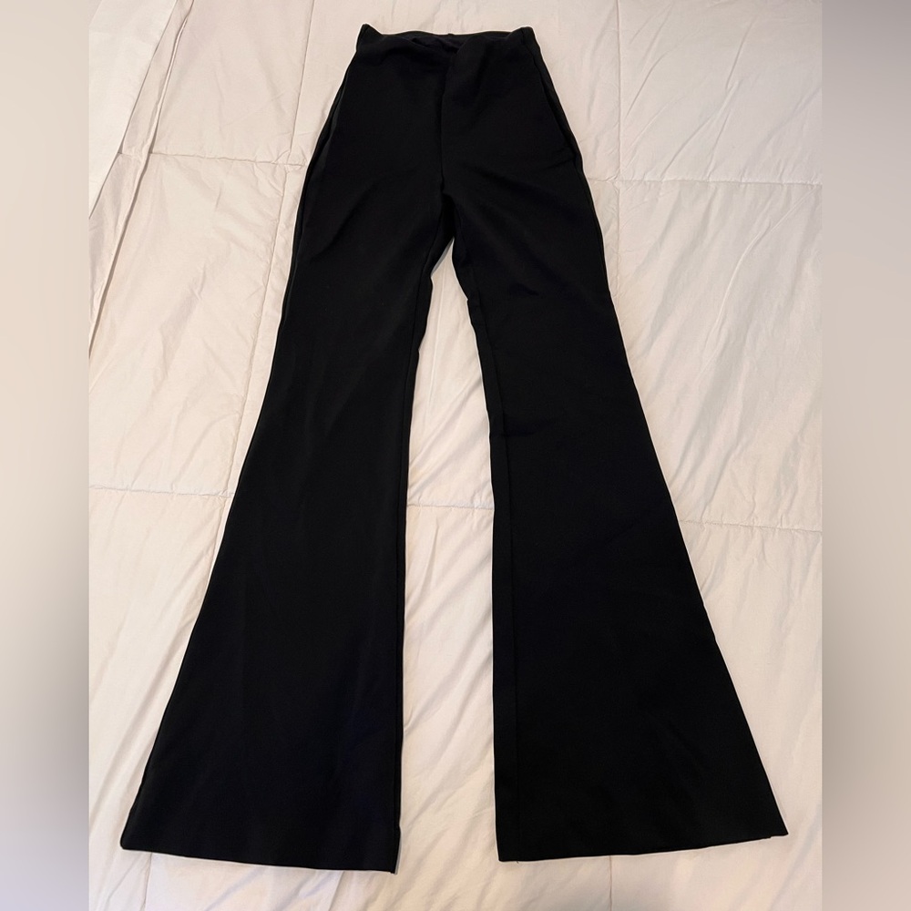 Express Body Contour Black Flare Pants